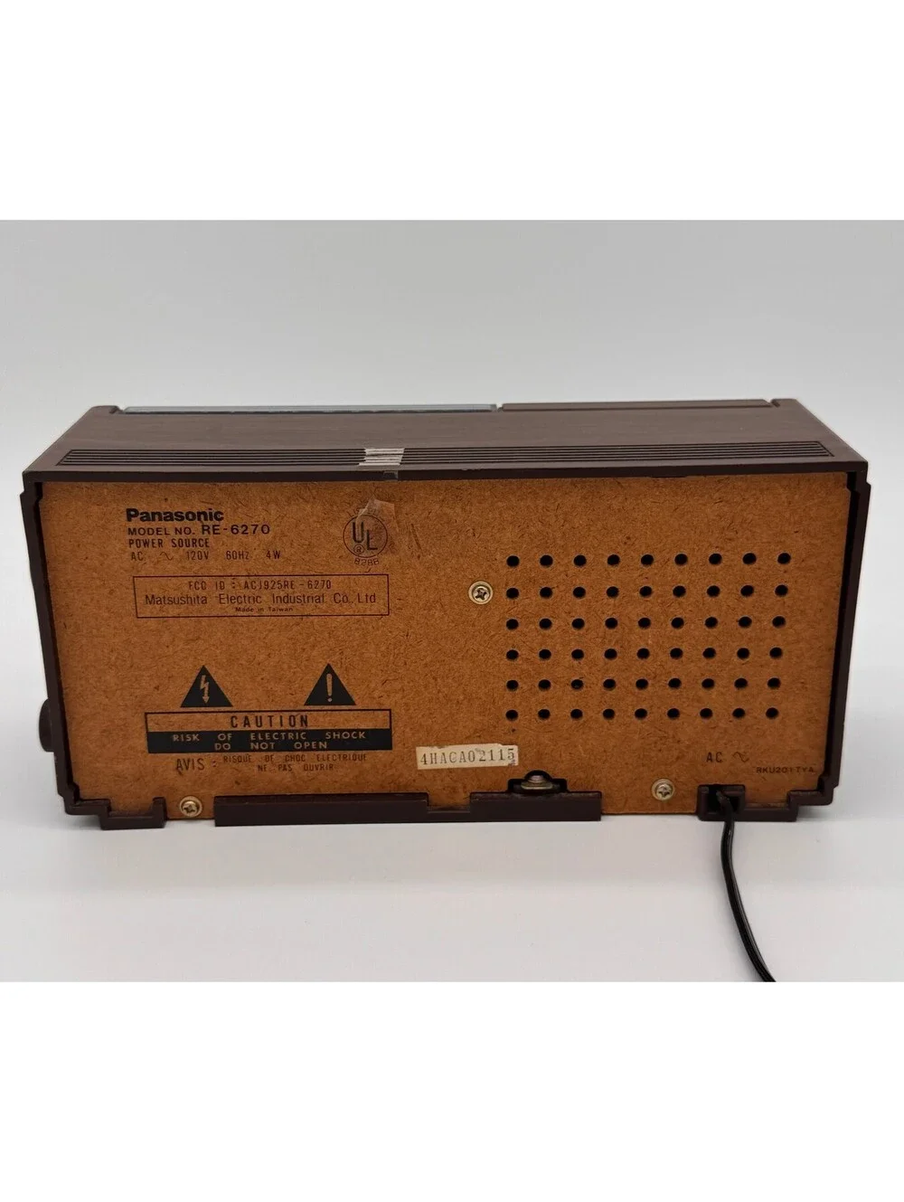 Panasonic Digital Clock AM/FM Radio Model RE-6270 Vintage